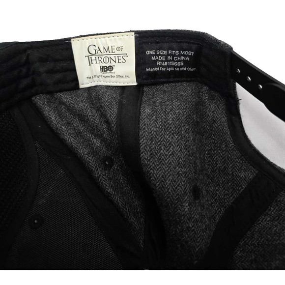 Game of Thrones House Targaryen Metal Crest Adjustable Snapback Flat Bill Hat - Picture 3 of 9